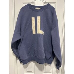 State of Mine Illinois Sweatshirt XL Blue Crewneck IL Applique